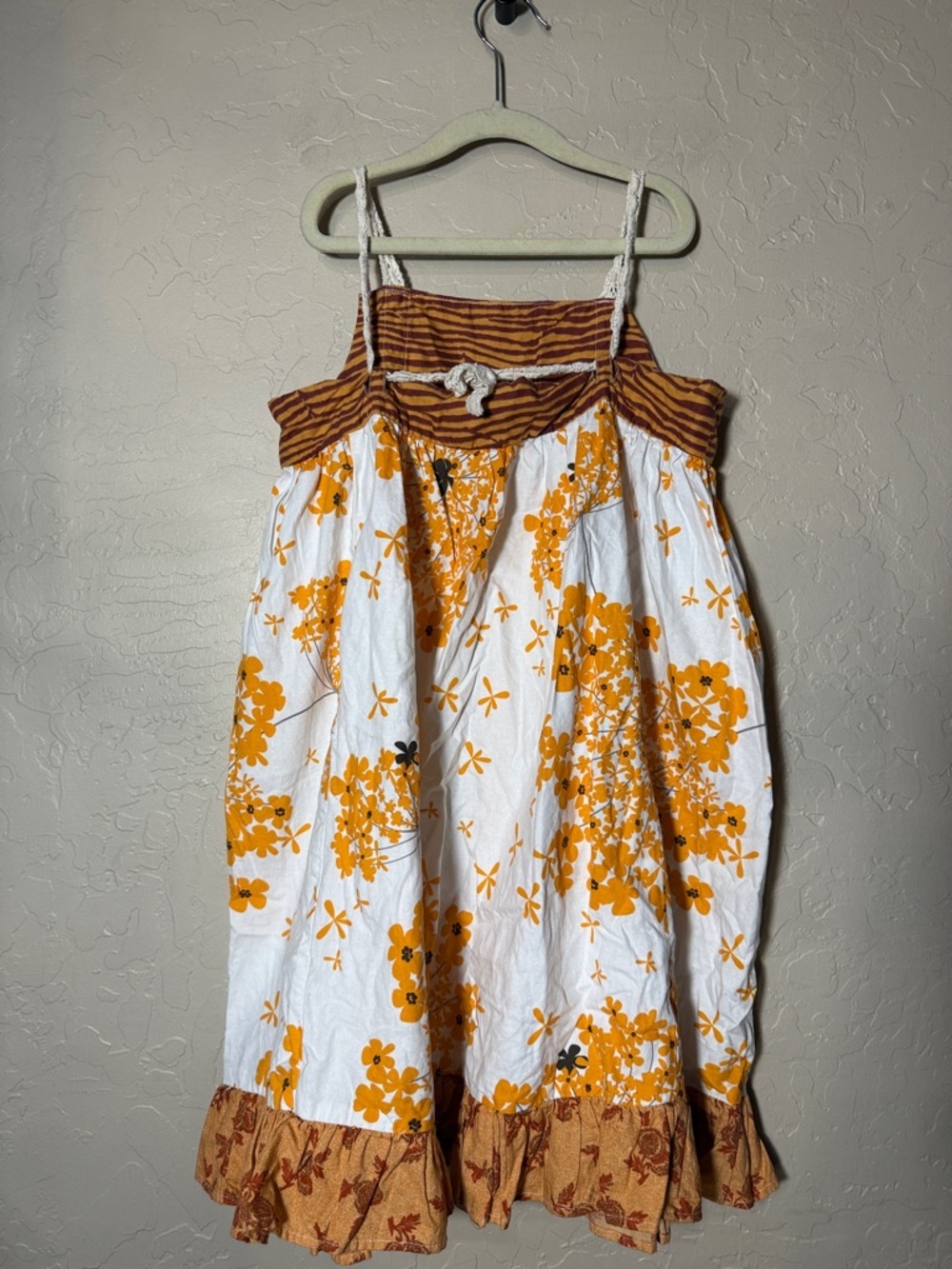 The measure boutique girls mixed media cotton floral print dress size 8 - Picture 4 of 8